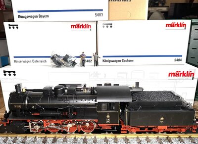 Mrklin 5523 Kaiserzug mit Dampflok G8 der KPEV + 3 Wagen Spur 1