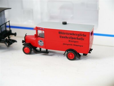 Märklin Museumswagen 1999 Württembergische Landessparkasse mit LKW