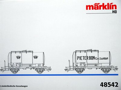 Märklin 48542 H0 Wagenset Mineralöl-Kesselwagen Pieter Bon der NS