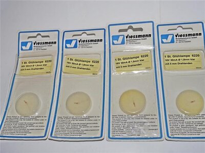 Viessmann 6220 Glühlampen klar (4 Stück)