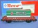 Roco 46031 H0 Rungenwagen - beladen mit Becks Container -...