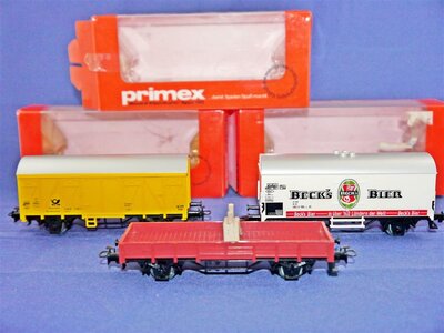 Märklin Primex H0 Güterwagen - Kühlwagen, Postwagen, Flachwagen - der DB
