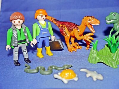 Playmobil Figuren Dinosaurier mit Wildhüter