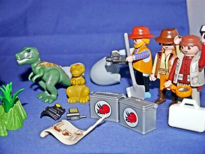 Playmobil Figuren Dinosaurier mit Wildhüter