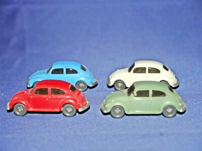 Wiking VW Käfer 4 Stück 1:87