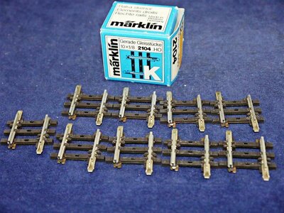 Mrklin 2104 H0 gerade K-Gleise 22,5 mm 9 Stck