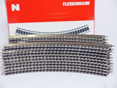 Fleischmann 9120 N 20 gebogene Profi-Gleise R1, 45