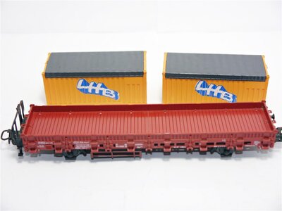 Mrklin 4694 H0 Flachwagen Kbs 443 mit Container der DB