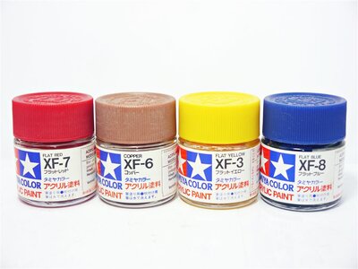 Tamiya Acrylfarben 4 Lackfarben XF matt