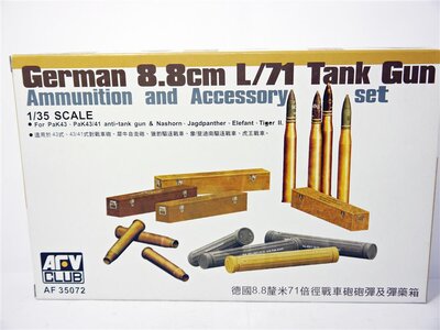 AFV Club 35072 8.8cm L/71 Tank Gun Ammunition and Accessories Set 1:35