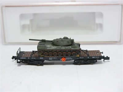 Arnold N Flachwagen SSmks mit Leopard Panzer der DB