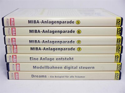 MIBA DVDs Anlagenparade + Dreams und Modellbahn digital steuern