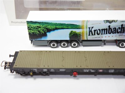 Piko 72035 H0 AC Flachwagen mit Krombacher LKW Truck der DB