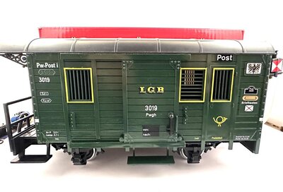 LGB 3019 Post-Gepckwagen Pw-Post i mit Schlusslicht Spur G