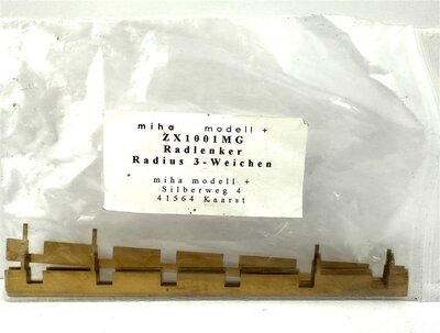 Miha Modell Radlenker Radius 3-Weichen Messing Spur G