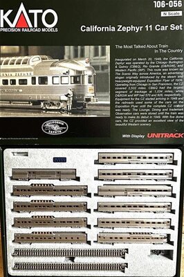 Kato 106-056 N Wagenset California Zephyr Passenger 11 Car Set