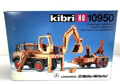 Kibri 10950 H0 MB Unimog mit Aufbaubagger 1:87