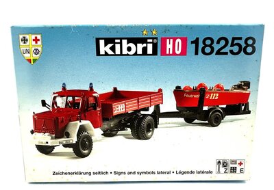 Kibri 18258 H0 Feuerwehr Magirus Jupiter mit Boot