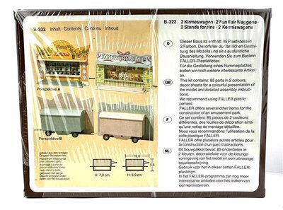 Faller B-322 H0 Kirmeswagen Lotterie und Konfitrenhaus