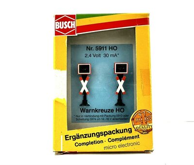 Busch 5911 Warnblinker / Warnkreuze Spur H0