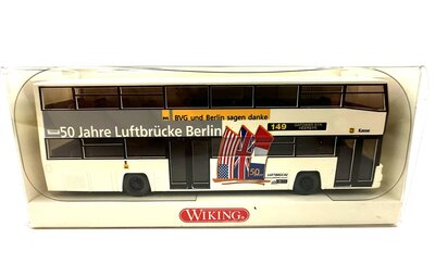 Wiking 731 05 42 MAN Berliner Doppeldecker-Bus D 89 1:87