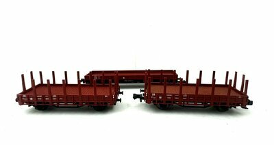 Fleischmann 8202 Rungenwagen + 8281 Flachwagen der DB Spur N