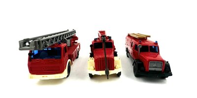 Wiking Feuerwehr MB + Magirus Fahrzeuge 3 Stck 1:87