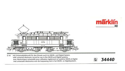 Mrklin 34440 H0 Elektrolok E44 Ep.III der DB delta/digital