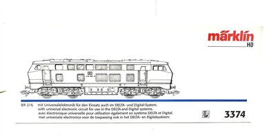 Mrklin 3374 H0 Diesellok BR 216 der DB digital