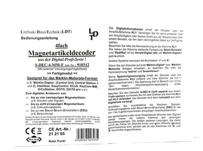 Littfinski 910312 Magnetartikel-Decoder 4-fach