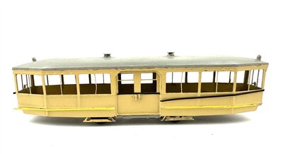 Straenbahn Beiwagen aus Metall und Messing 1:87