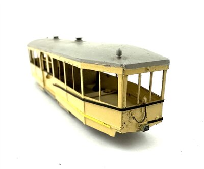 Straenbahn Beiwagen aus Metall und Messing 1:87