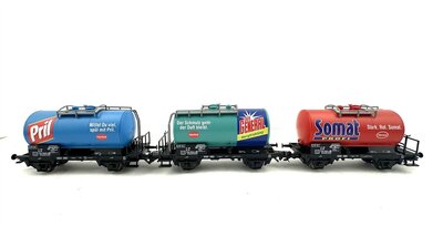 Mrklin 46423 H0 DC Kesselwagen-Set Henkel Ep.V der DB
