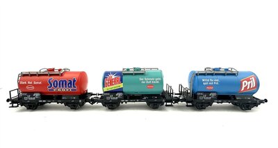 Mrklin 46423 H0 DC Kesselwagen-Set Henkel Ep.V der DB