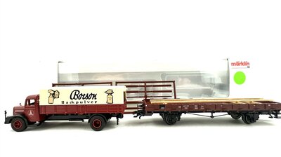 Mrklin 46361 H0 Rungenwagen R 02 mit MAN F8 LKW