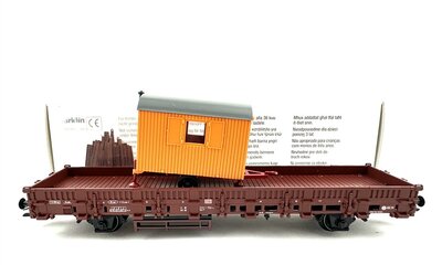 Mrklin 00753-14 H0 Rungenwagen Kbs 443 der DB mit Bauwagen