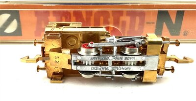 Arnold 2701 N Dampflok T2 24 Karat vergoldet ohne Motor