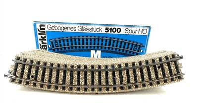 Mrklin 5100 H0 10 gebogene M-Gleise 30 R1 / R=360 mm