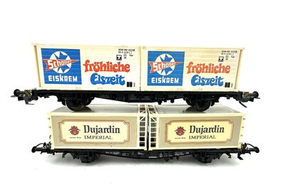 Fleischmann H0 Containertragwagen Schller und Dujardin der DB