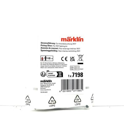 Mrklin 7198 H0 Schleifer Stromzufhrung