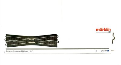 Mrklin 24740 H0 schlanke C-Gleis Kreuzung 236,1 mm