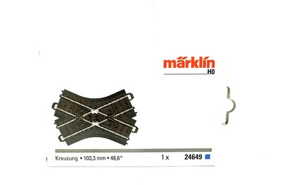 Mrklin 24649 H0 C-Gleis Kreuzung 103,3 mm / 48,6