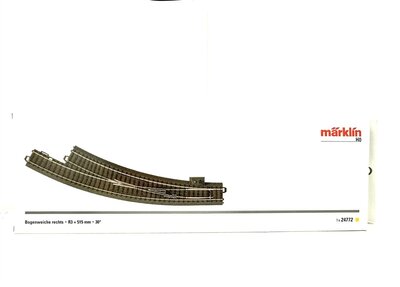 Mrklin 24772 H0 schlanke C-Gleis Bogenweiche rechts R3