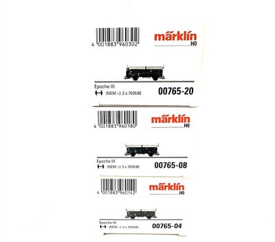 Mrklin 00765 H0 3 Schiebedachwagen der DB