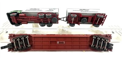 Fleischmann 5273 H0 Niederflurwagen Saadkms 690 mit LKW