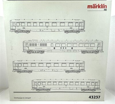 Mrklin 43237 H0 Schnellzugwagen-Set Rheingold Ep.III der DB