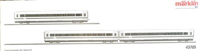 Mrklin 43705 H0 Ergnzungswagen-Set fr ICE BR 401 der DB-AG