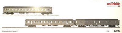 Mrklin 43990 H0 Eilzugwagen-Set Ep.IV der DB mit Licht