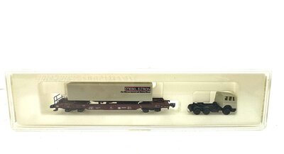 Mrklin 8662 Z Huckepackwagen Stiebel Eltron mit LKW