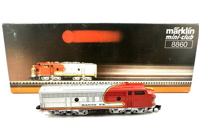 Mrklin 8860 US Diesellok Typ F7 Santa Fe in Spur Z